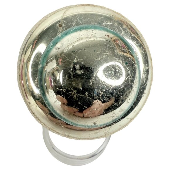 3 VTG Shiny Brite Atomic Glass Christmas Ornaments Set UFO Mushroom Mica Stripe - Picture 10 of 10